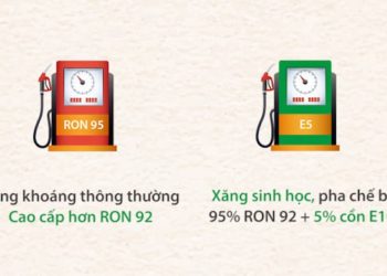 Xăng E5 với xăng A95 dùng tuỳ từng phương tiện 