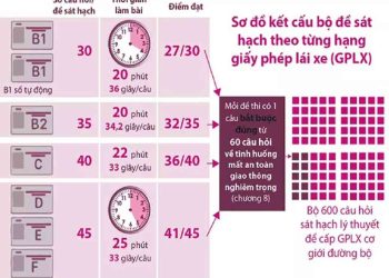 Hướng dẫn cấu trúc đề lý thuyết thi bằng lái xe máy sát hạch