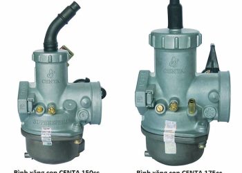 Bình xăng con có 3 ống khuếch tán được đặt nối tiếp nhau