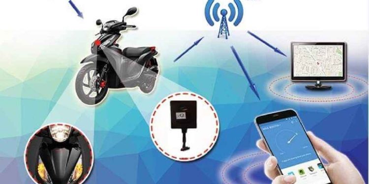 Khóa xe máy bằng GPS